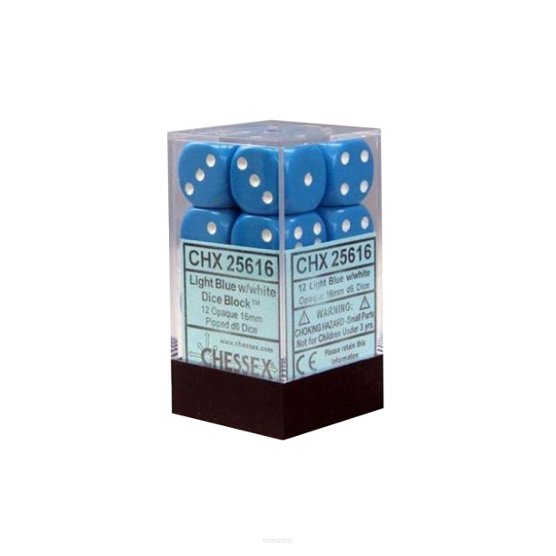 Kostki - Chessex - K6 16 mm - Blue/White