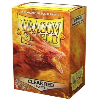 Dragon Shield See Through Sleeves - Clear Red Matte