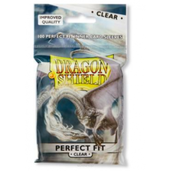 Dragon Shield Standard Perfect Fit Sleeves - Clear/Clear