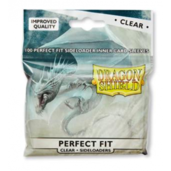 Dragon Shield Standard Perfect Fit Sideloading Sleeves - Clear/Clear